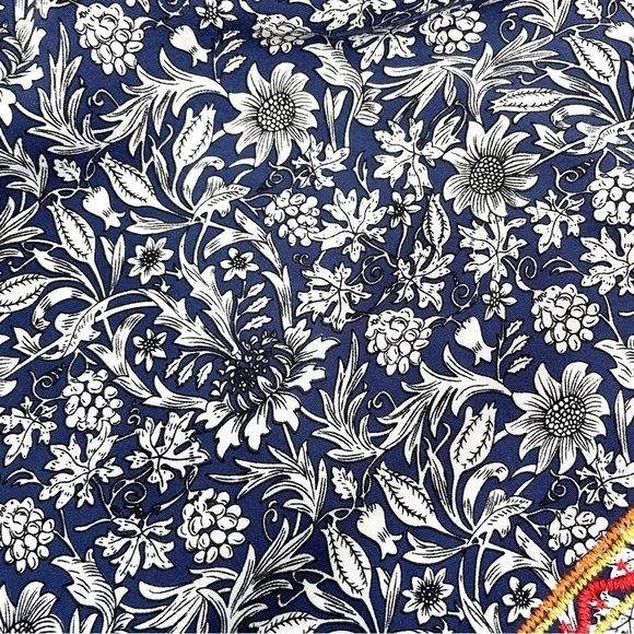 Ivy Jane Embroidered Tunic Blue White Orange Size XS - Picture 7 of 11